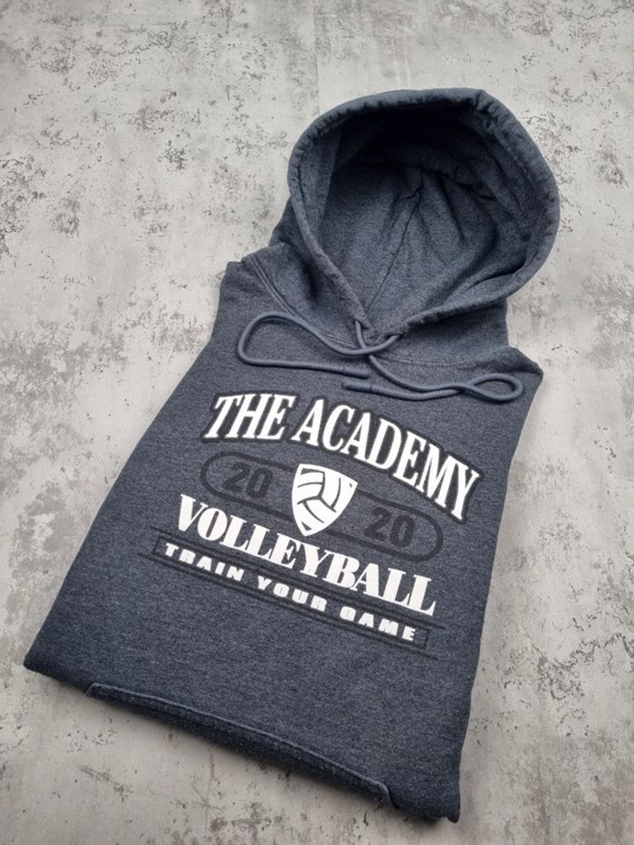 Pull à capuche gris “The Academy Volleyball”, L Hommes