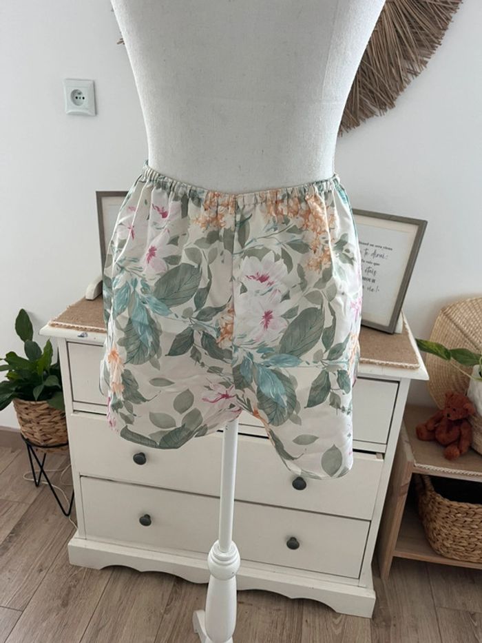 Shorty femme en satin fleuri Phildar 40 /42 - photo numéro 3