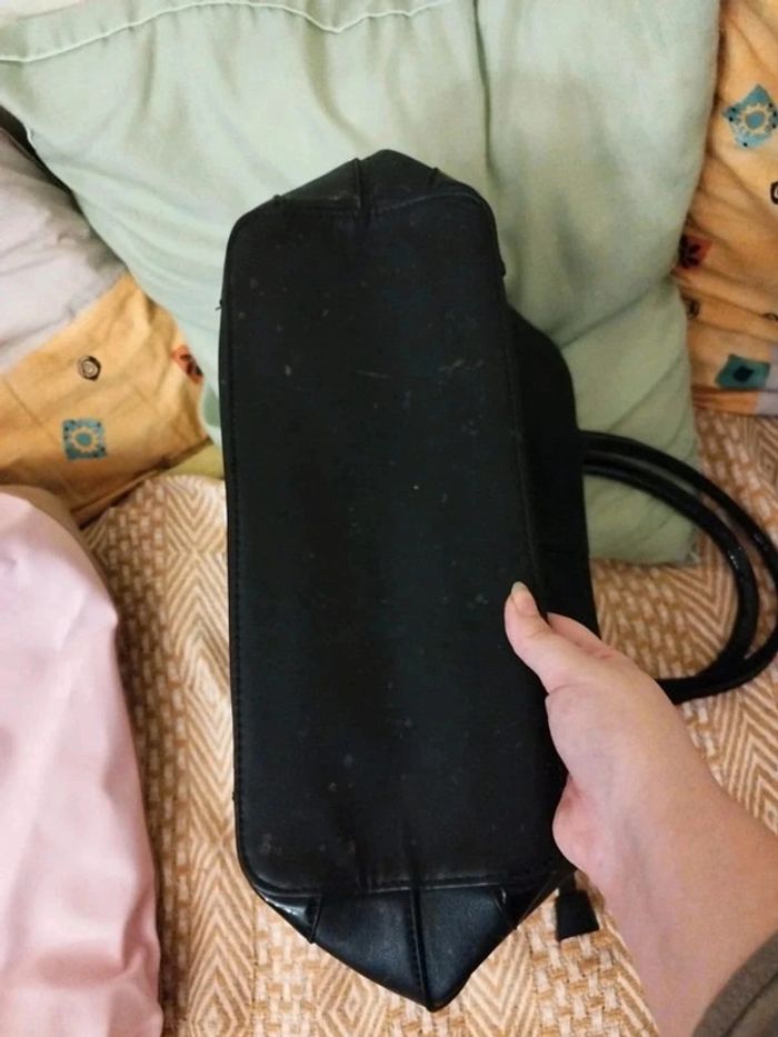 Sac noir à anse plusieurs poches y2k vintage - photo numéro 5