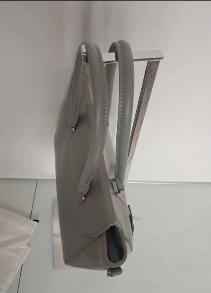 Lancaster sac à main sacoche porte document cabas bandoulière en cuir gris été neuf - photo numéro 9