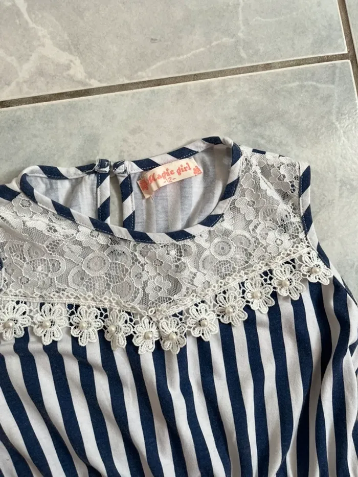 Robe bleu et blanc - photo numéro 2