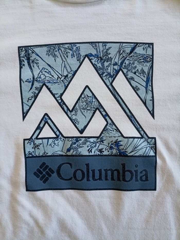 Tee shirt manches courtes blanc Columbia homme taille L coton biologique - photo numéro 3