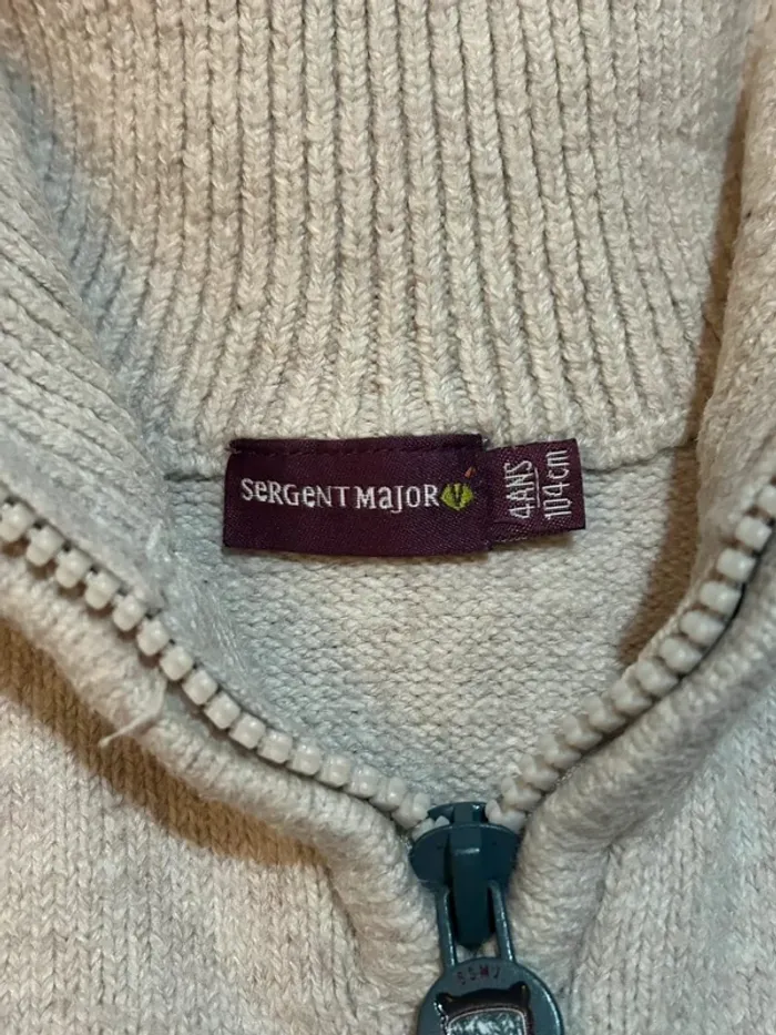 Pull à col montant zippé garcon à motifs ours Sergent Major 4ans - photo numéro 8