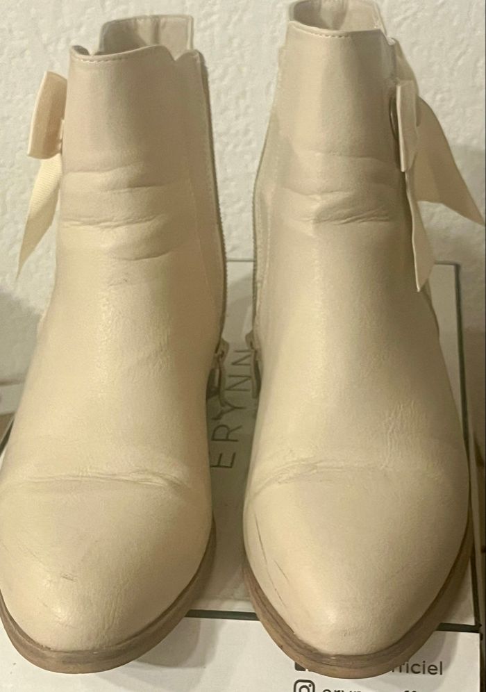 Bottines noeud beige erynn - photo numéro 5