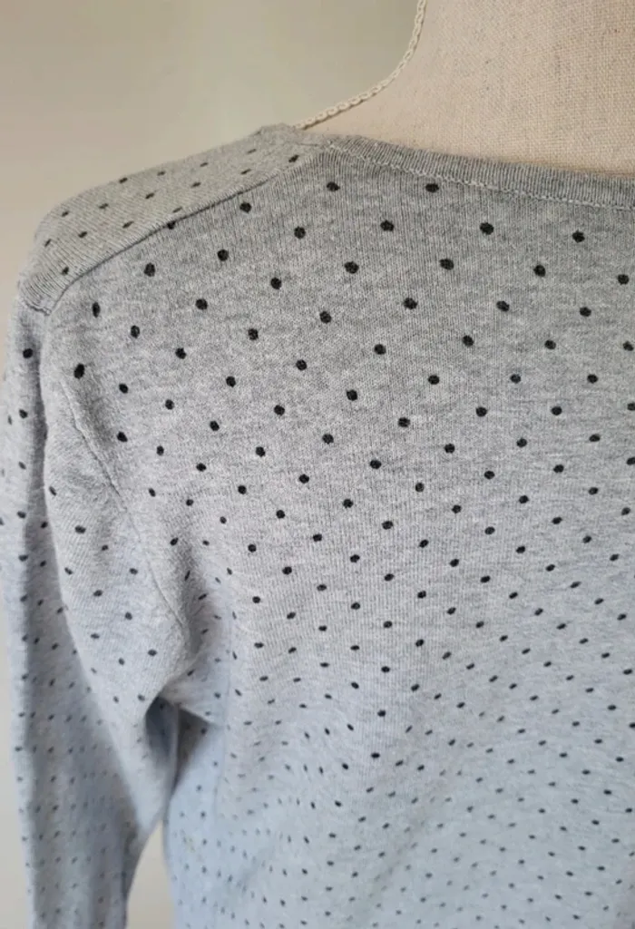 Pull gris à motifs en coton Kiabi Taille XL ou 44 - photo numéro 5