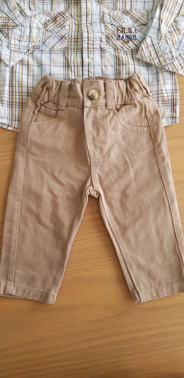 Ensemble pantalon+chemise 6 mois - photo numéro 4