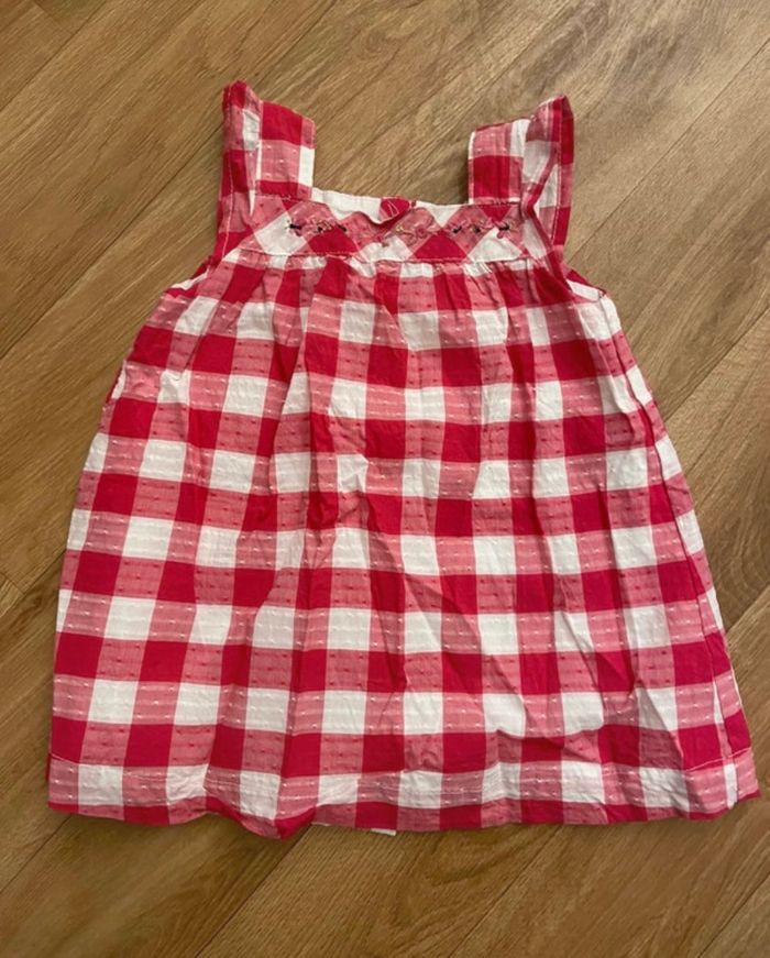 Robe carreaux framboise 6 mois - photo numéro 4