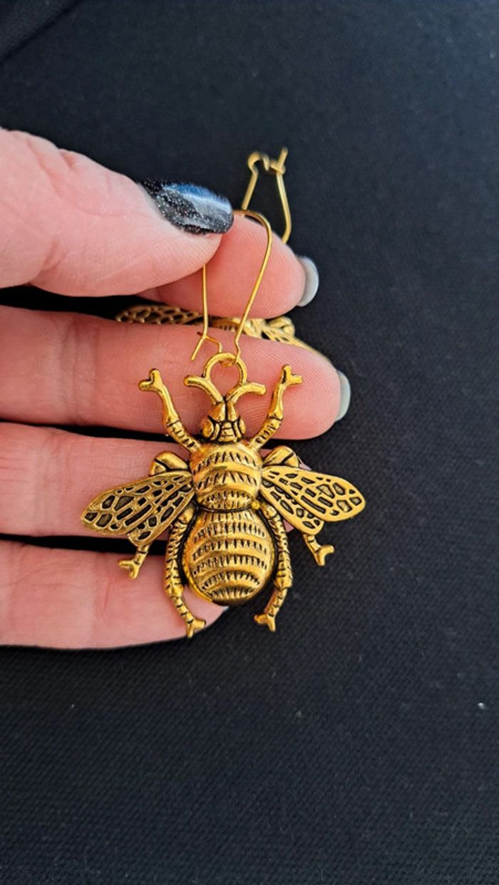 Boucles d'oreilles abeilles - photo numéro 3