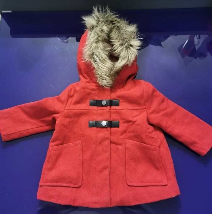 MANTEAU FILLE ROUGE 2 ANS