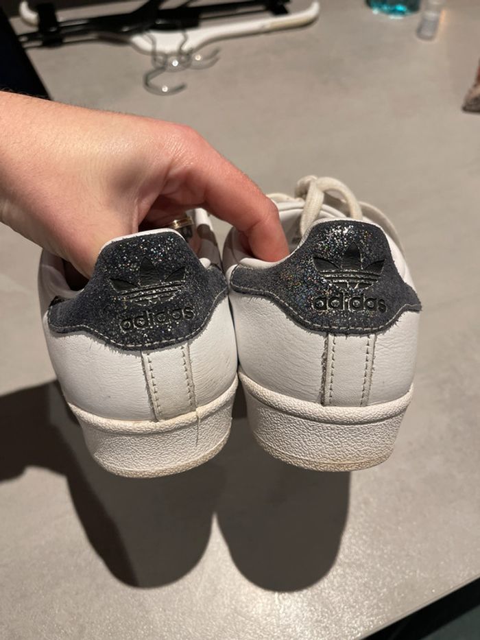 Baskets adidas superstar blanc gris 36 2/3 - photo numéro 2