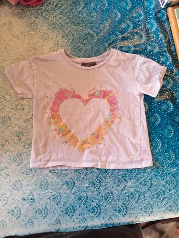 Tee-shirt primark cœur 110 cm