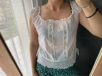 Blouse blanche transparentHM
