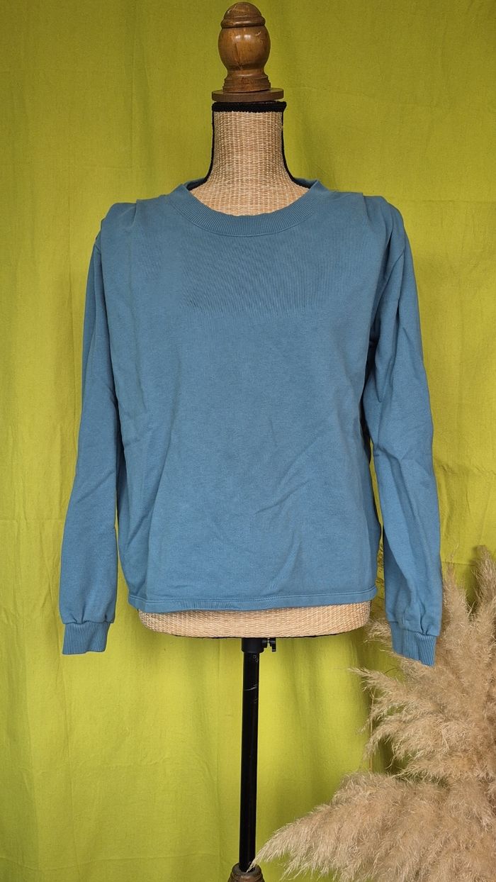 Pull Bleu Camaïeu - Manches Froncées