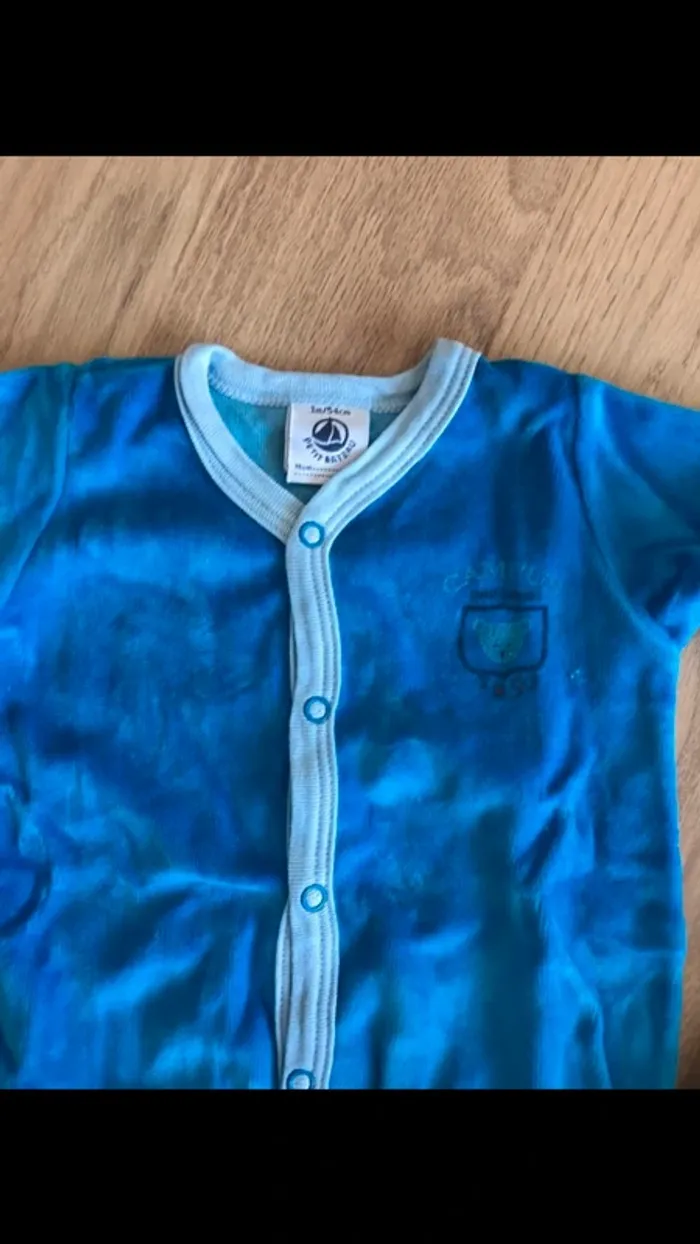 2 pyjamas petit bateau / p’tit bisou taille 1 mois - photo numéro 2
