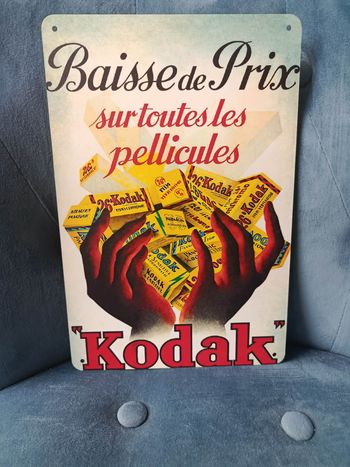Plaque métal publicité Kodak Pellicules argentique neuve 20x30cm