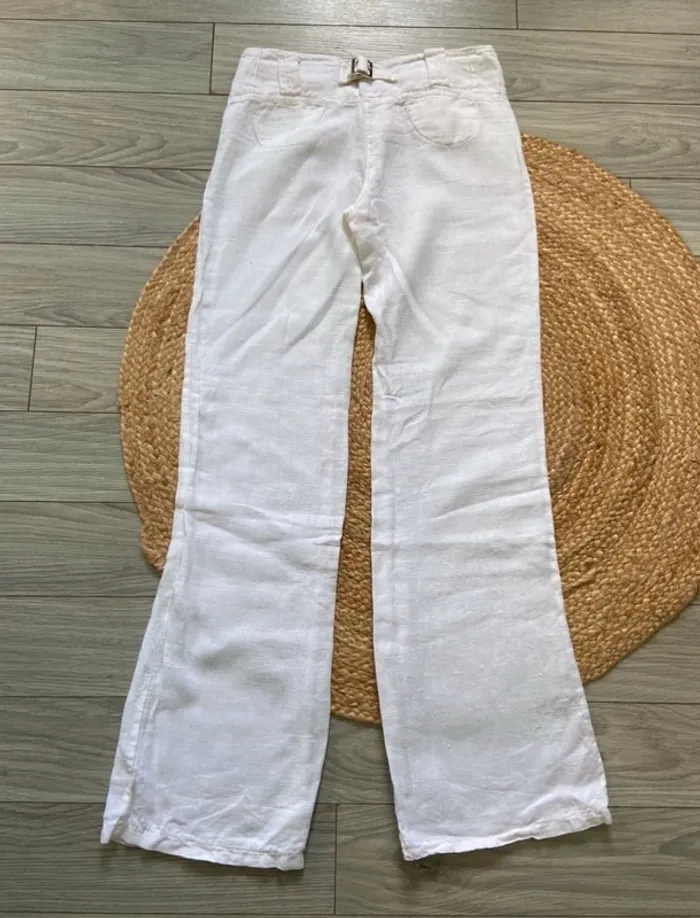 Pantalon femme blanc crème Taille S/M - photo numéro 2