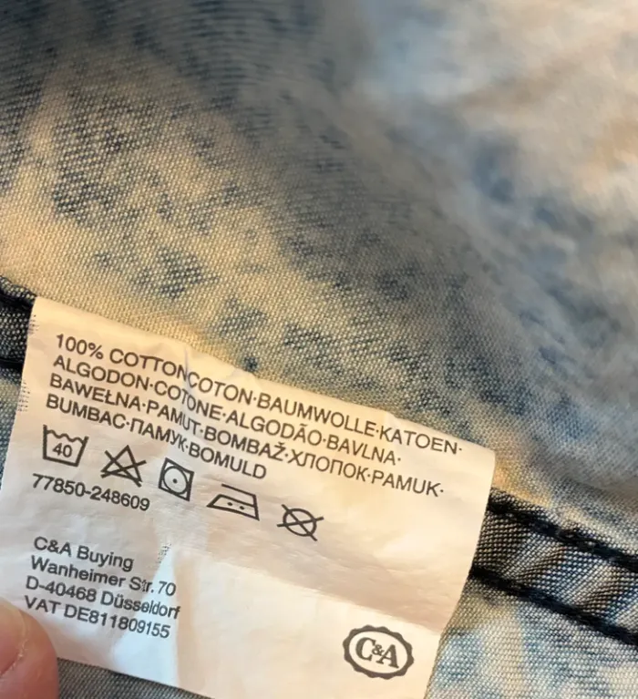 Chemise manche courte couleur jeans - photo numéro 5
