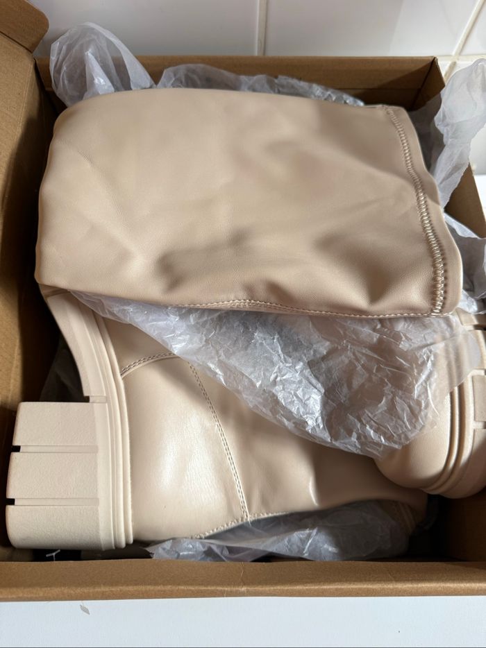 Botte femme beige - photo numéro 8
