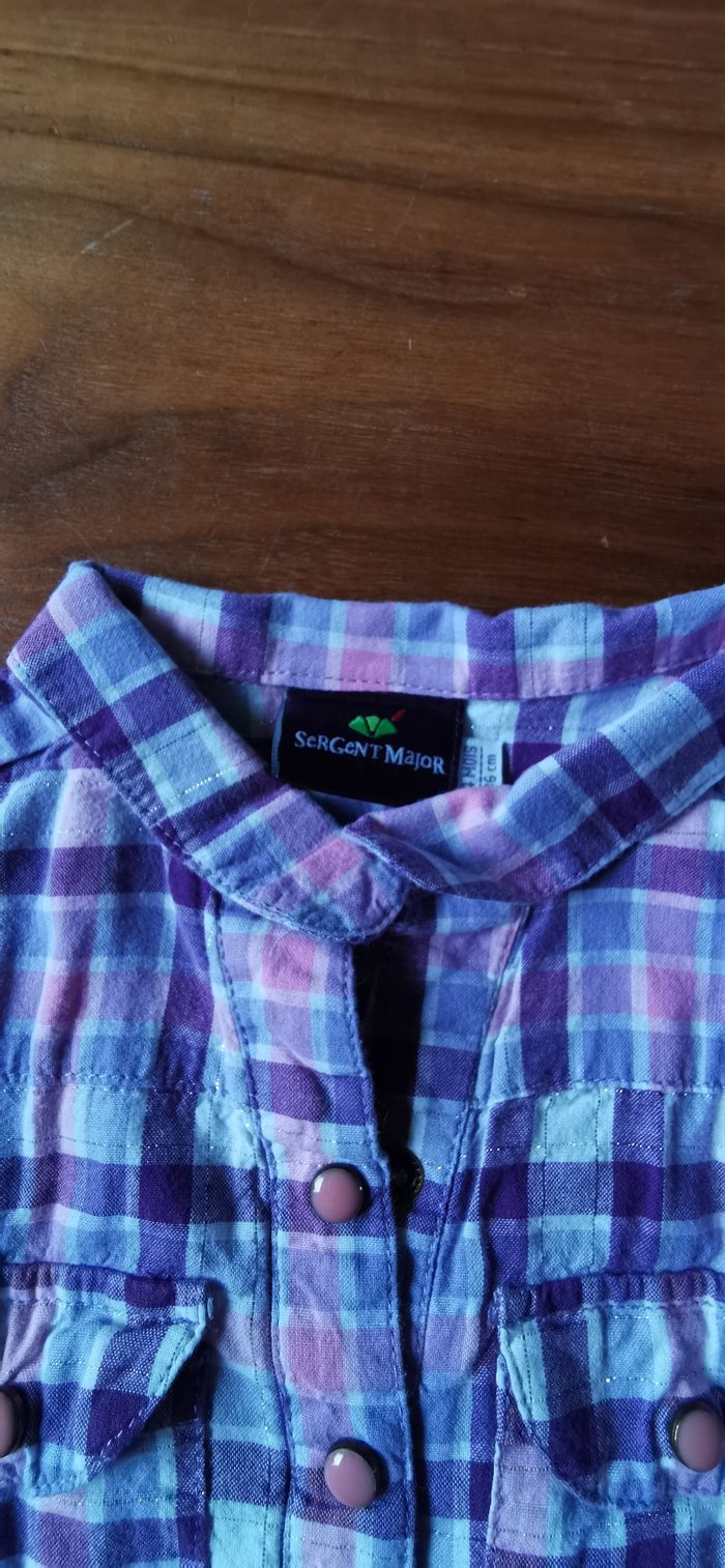 Chemise fille 24 mois 86cm jean - photo numéro 5