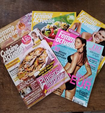 Lot de 5 Magazines Femme Actuelle Cuisine et Minceur 