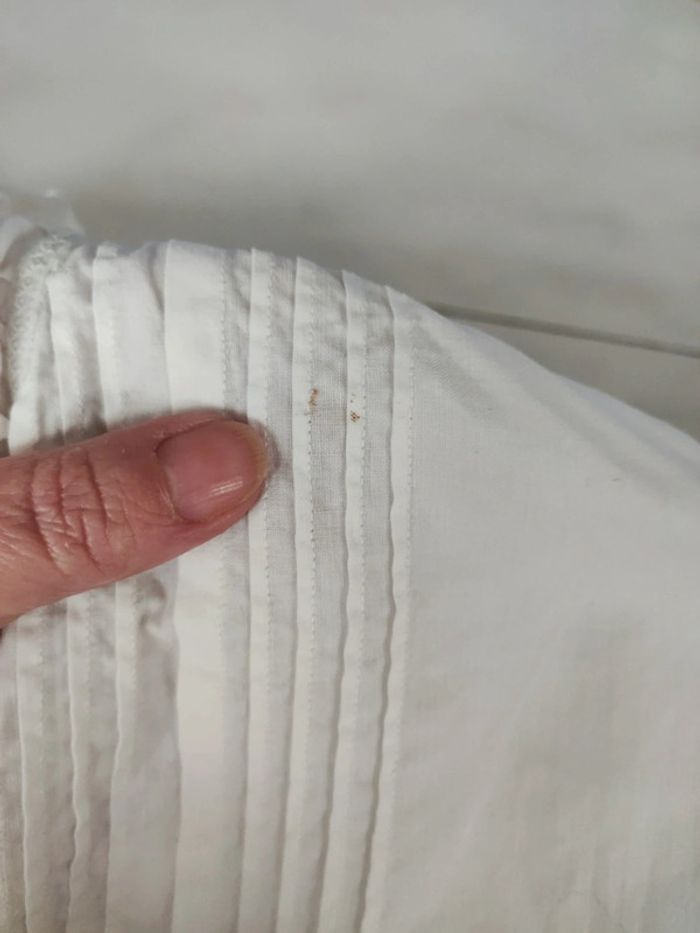 Chemise blanche brodée ancienne - photo numéro 8