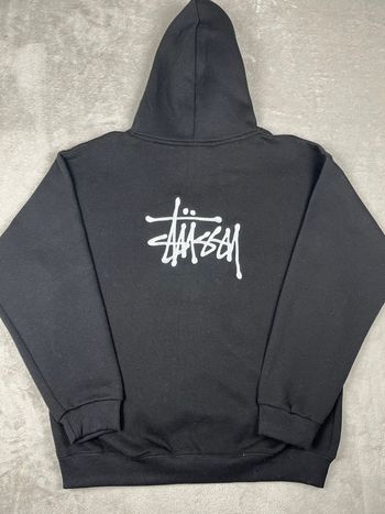 Pull à Capuche à Zip - Stussy - Noir et Blanc - Taille M