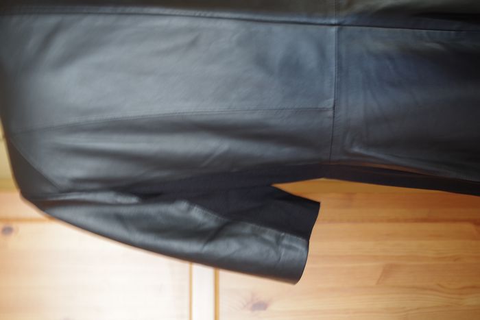 Blacky Dress - Robe cuir agneau, coupe évasée noir T. 42 - photo numéro 8