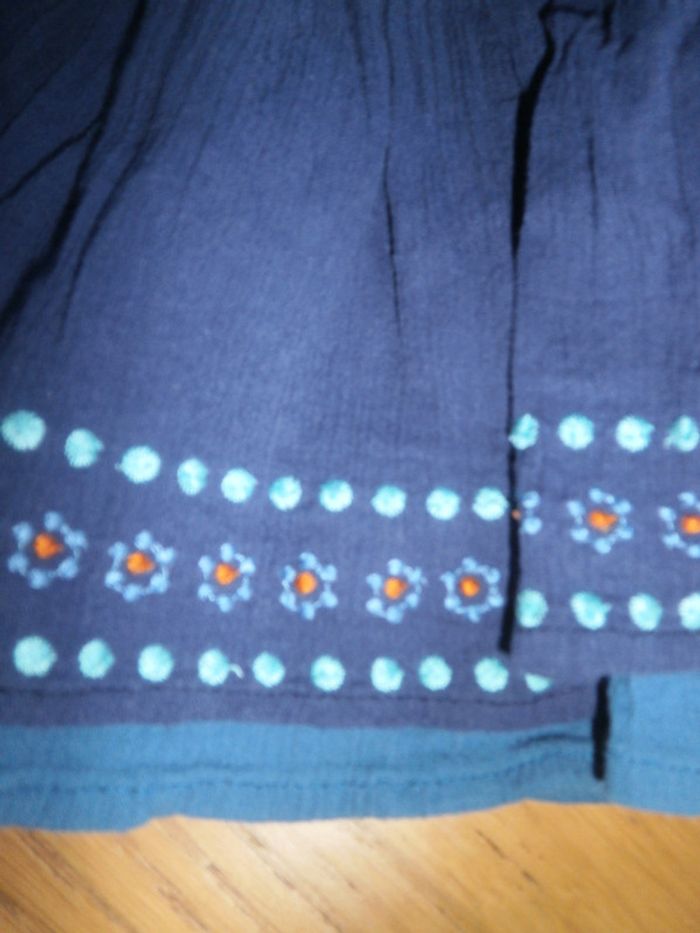 Jupe Vertbaudet bleue bohème filles taille grand - photo numéro 2