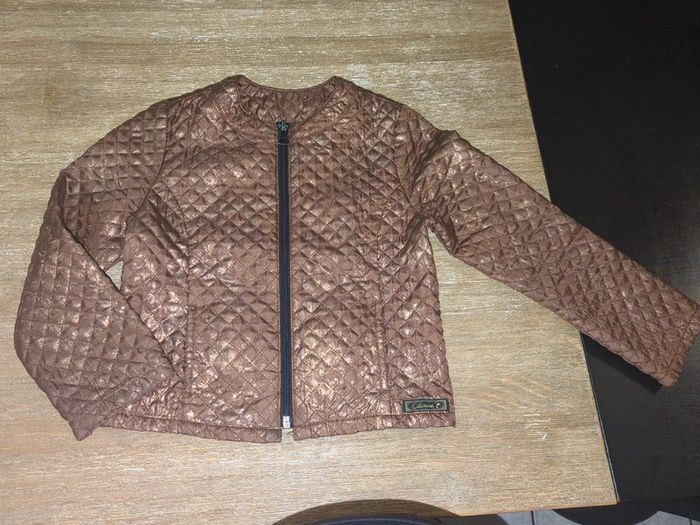 Veste gilet matelassée catimini cuivré doré marron bronze 5 ans