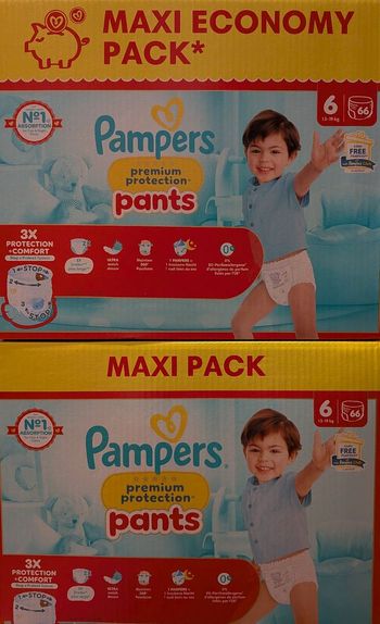 142 couches Pampers premium protection pants taille 6 