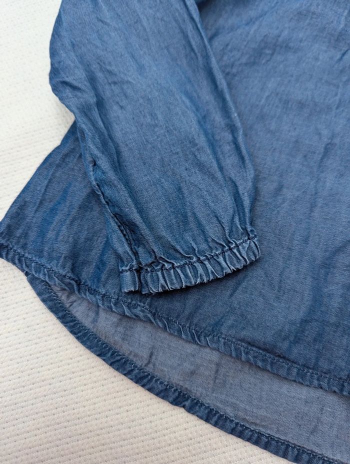 Blouse manches longues fille en jean léger taille 6-7 ans - photo numéro 4