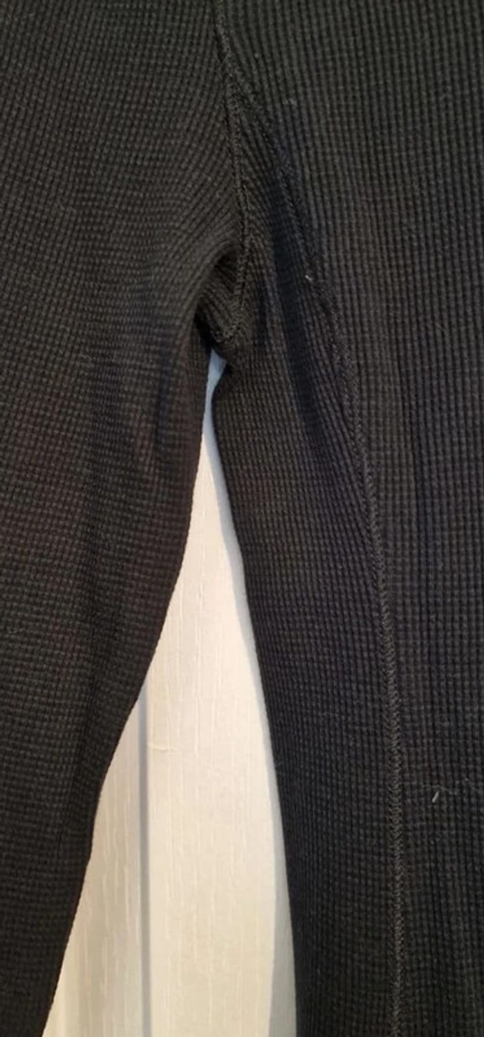 Robe mi longue noir en coton nid d'abeille Ralph Lauren taille S - photo numéro 8