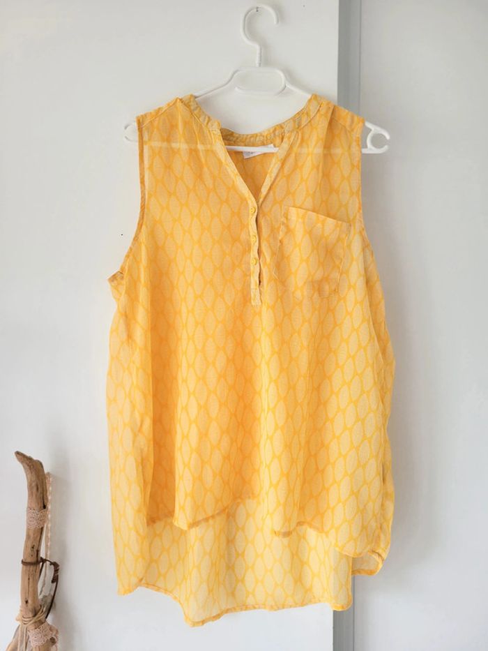 Débardeur Transparent Jaune Femme Women by Gémo – Taille 44 – Très Bon État