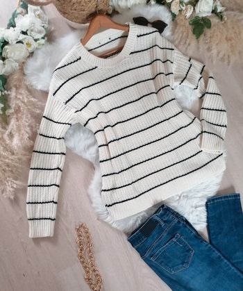 Pull chaud à rayure taille 42