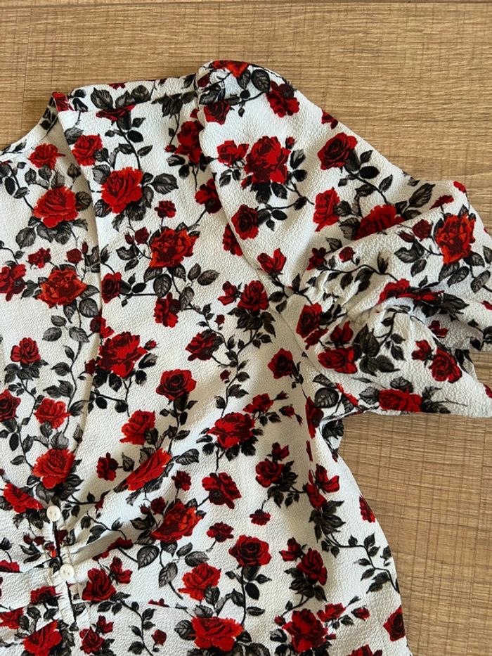 Blouse fleurie à manches courtes Mango taille XS comme neuve - photo numéro 13