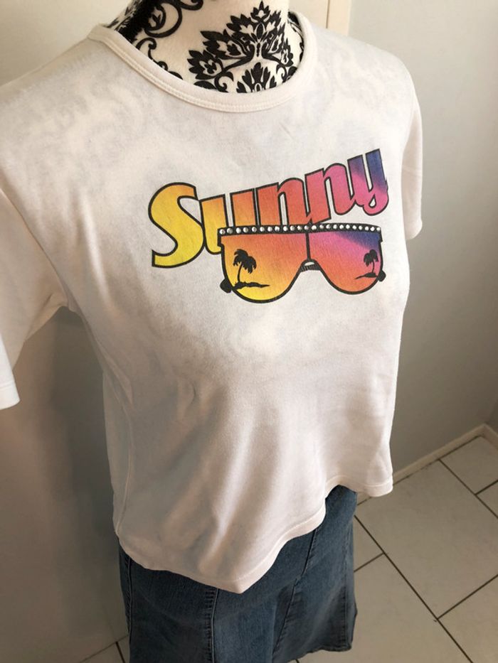 Tee-shirt blanc sunny mango