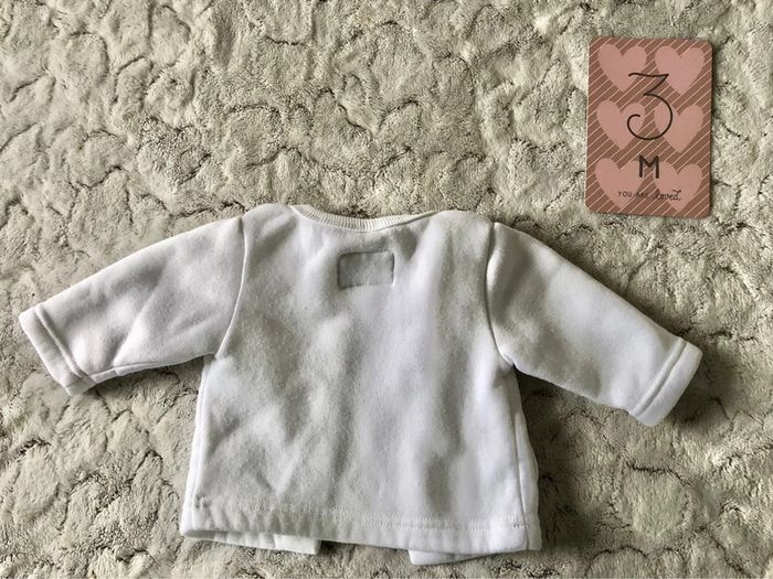 Gilet blanc fille 3 mois - photo numéro 2
