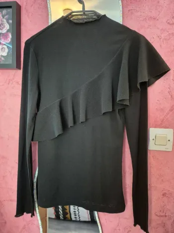 T-shirt manches longues noir Shein