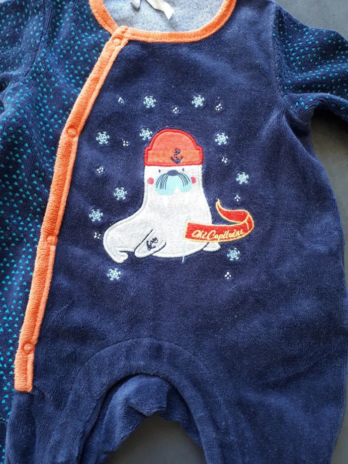 Pyjama velours Orchestra naissance 50 cm - photo numéro 2