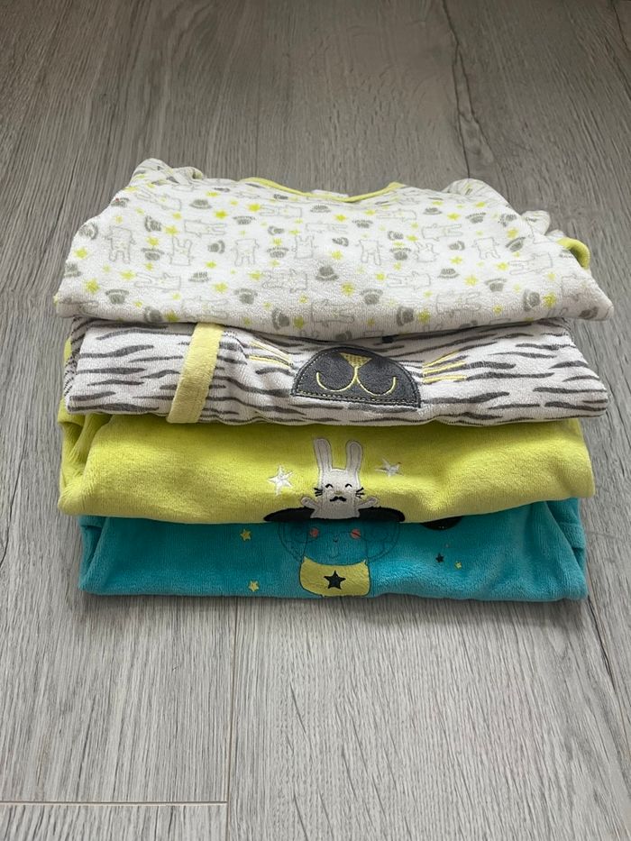 Lot de 4 pyjamas Orchestra – 6 mois / 67 cm – Mixte ❄️ - photo numéro 3