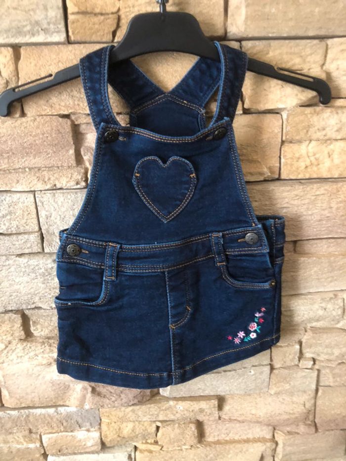 Robe salopette jean 68 cm (2 Disponibles)