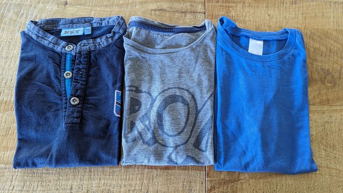 Lot de 3 tee-shirts tons bleu et gris en 10 ans - photo numéro 8