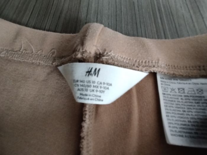 Pantalon beige patte d'éléphant 10 ans - photo numéro 2