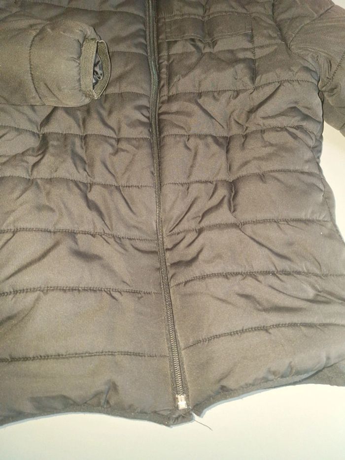 Doudoune à capuche doublure polaire - noir - photo numéro 4