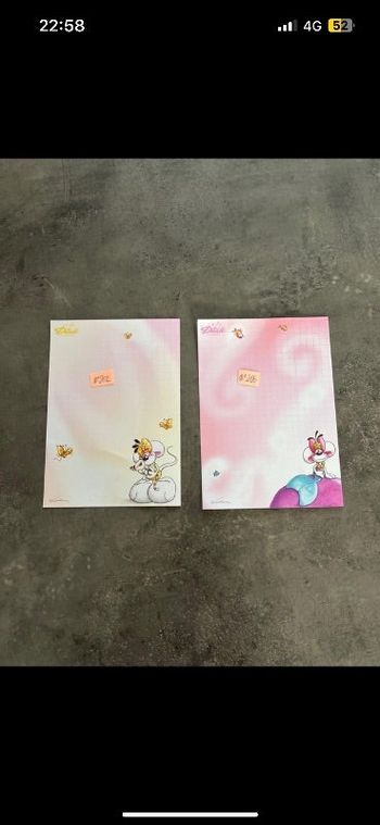 Lot 2 feuilles A6 Diddl