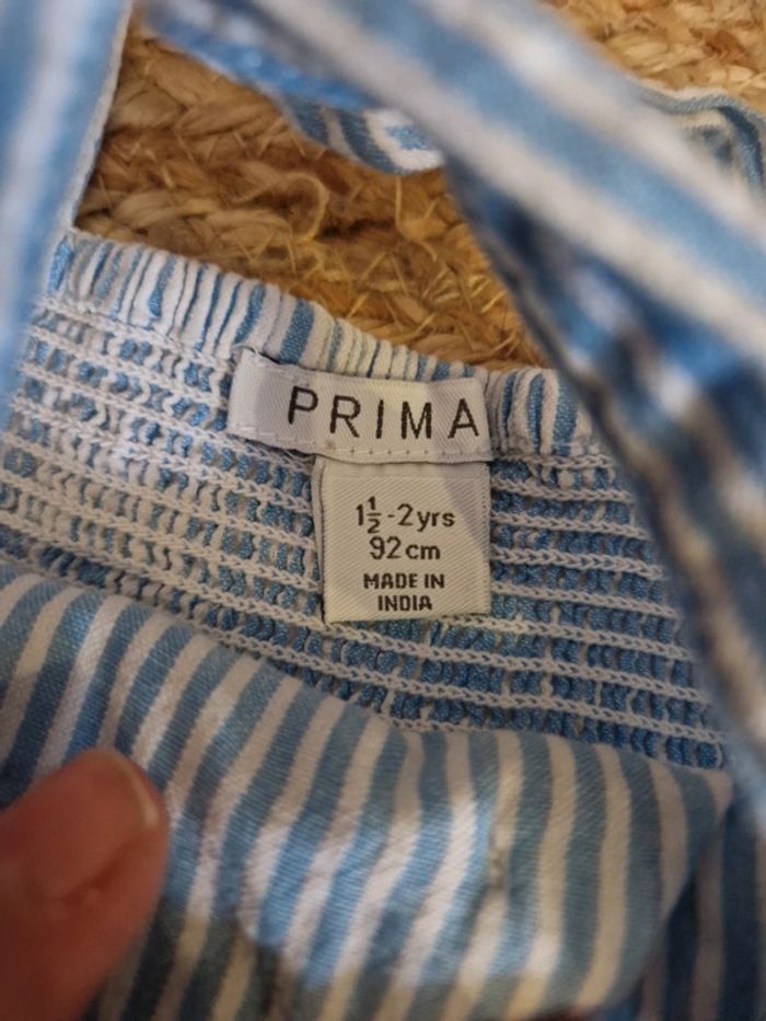 Superbe robe d'été rayée bleu ciel et blanche Primark 🍓18/24 mois🍓 - photo numéro 3