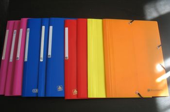 LOT DE 10 CHEMISES A RABATS EN PLASTIQUE - 23.5 x 32 CM - NEUVE - n°44