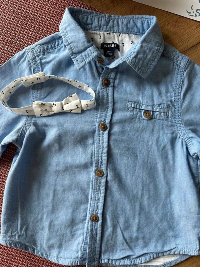 Chemise et noeud-papillon 🩵  Kiabi 86cm /18m - photo numéro 2