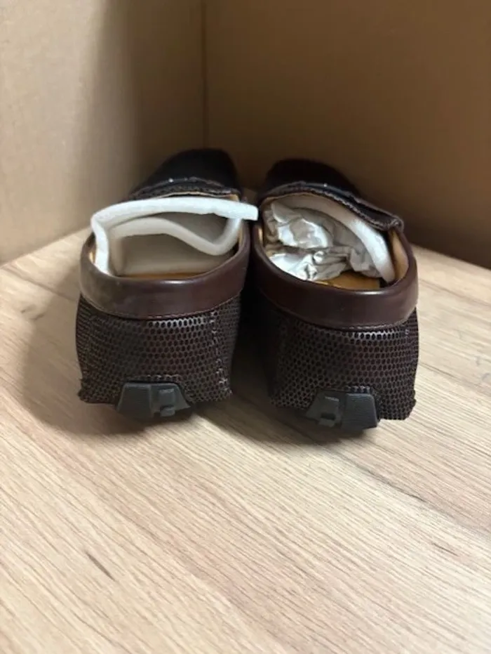 chaussures homme elong mocassins marron taille 40 - photo numéro 4
