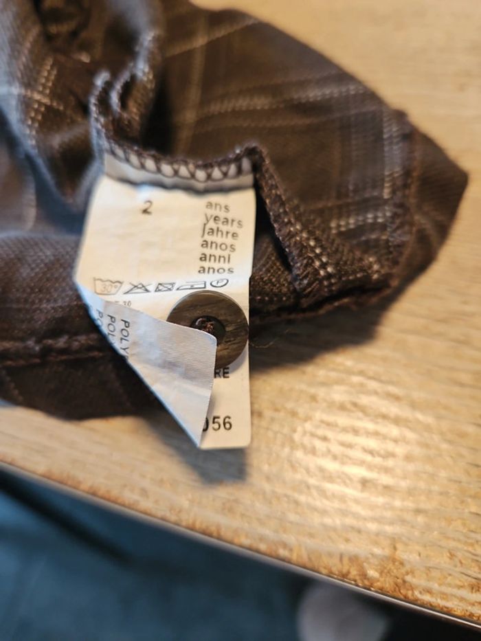 Jupe courte d hiver brune à carreaux beige, Lisa Rose, 2 ans, nickel - photo numéro 7